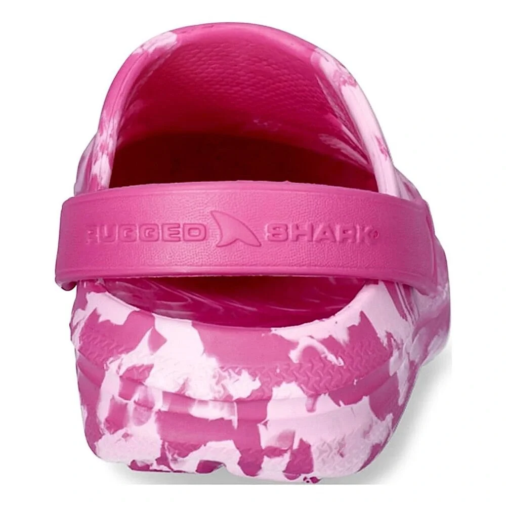 Rugged Shark TODDLER GIRL Clogs SIZE 8 Pink Swirl Sandals Waterproof NEW